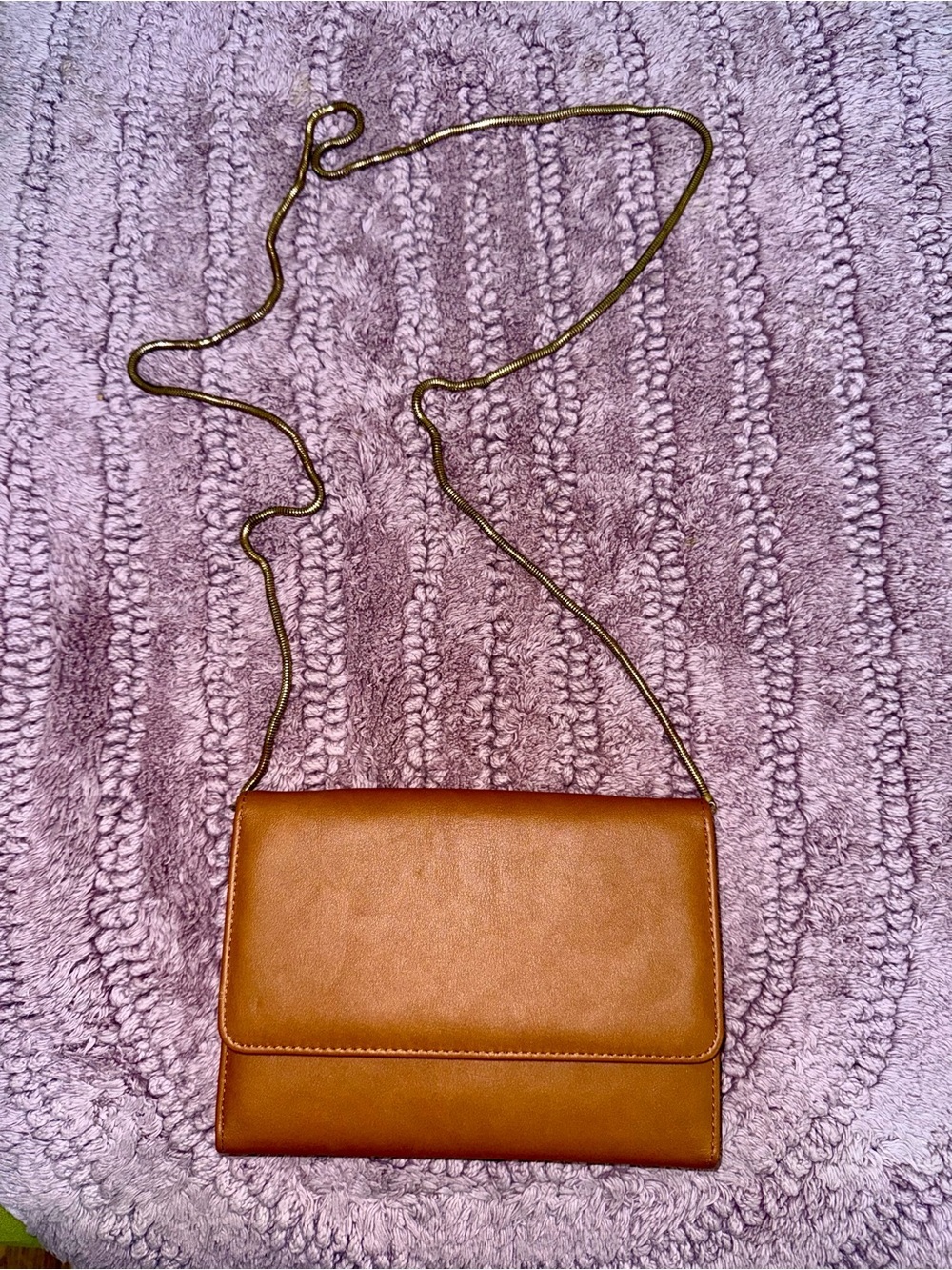 Forever 21 Classic Tan Crossbody Bag with Chain Strap